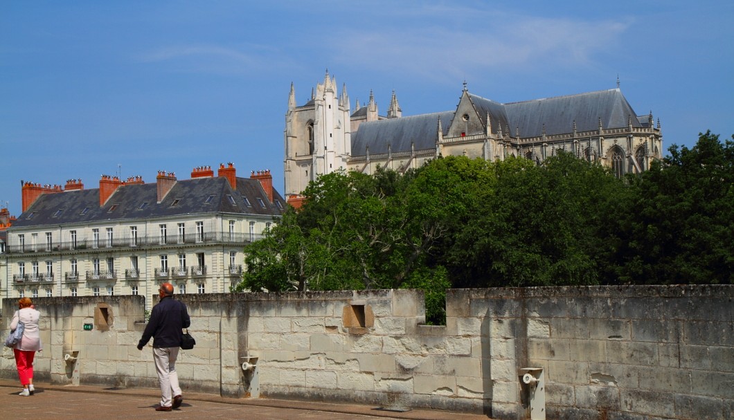 Nantes Schloss der Herzöge der Bretagne - Ausblick Kathedrale
