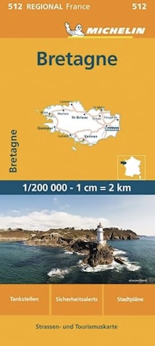 Straßenkarte Bretagne 2023 Michelin bei Amazon