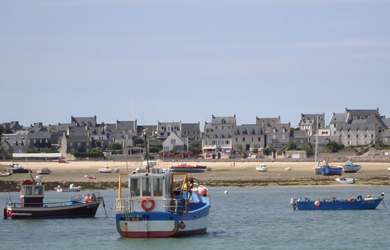 Bretagne-Insel &Icirc;le de Batz: Der Hafen der Insel.