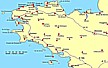 Eine Karte der Bretagne