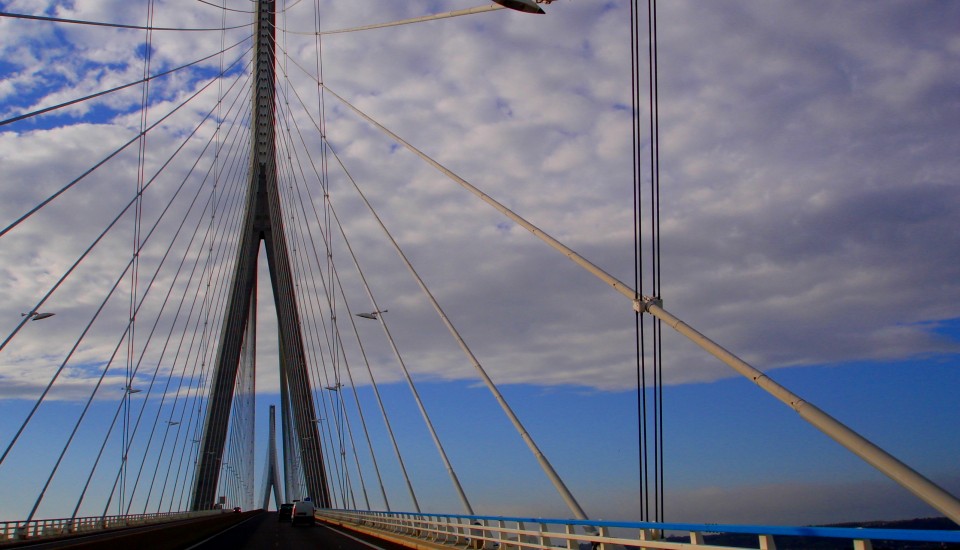Anreise in die Bretagne durch die Normandie: Pont de Normandie