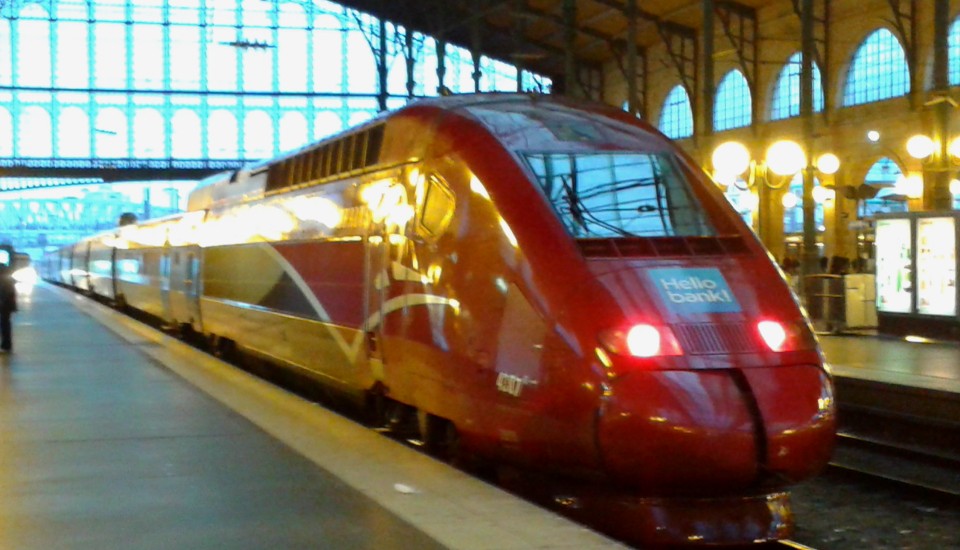 Anreise in die Bretagne mit der Bahn: Thalys im Gare du Nord in Paris.