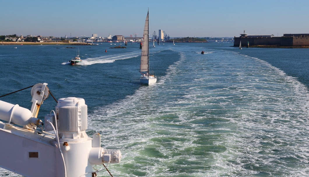 Ausfahrt aus dem Hafen von Lorient