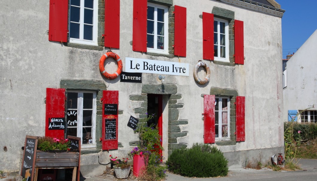 Café Taverne auf der Bretagne-Insel Ile de Groix