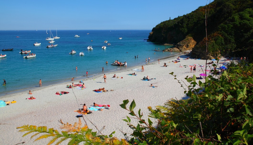 Strand La Plage Les Grands Sables auf der Bretagne-Insel Ile de Groix