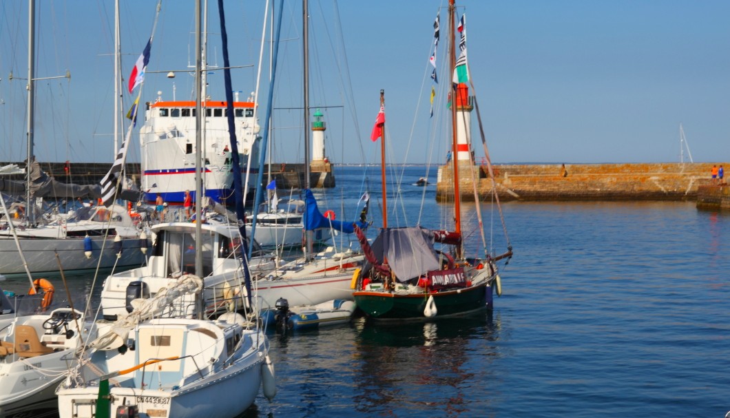 Die Fähre im Hafen der Insel Île de Groix