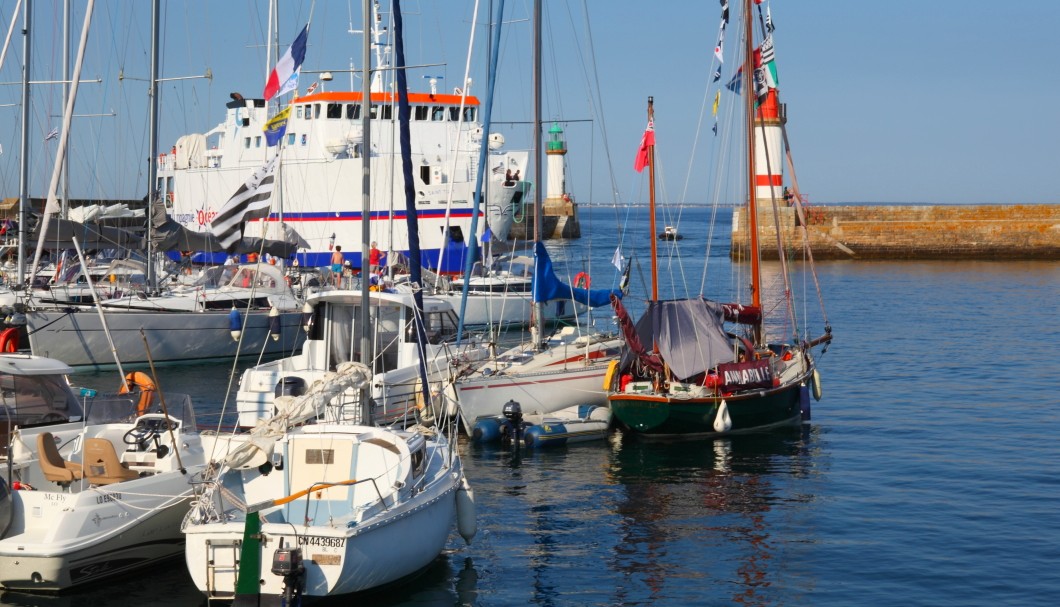 Die Fähre im Hafen der Insel Île de Groix