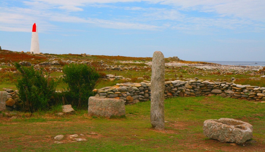 Bretagne-Insel Île de Sein Menhir