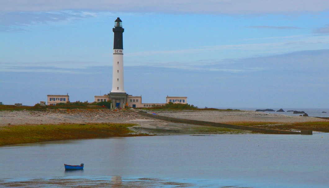 Bretagne-Insel Île de Sein Leuchtturm