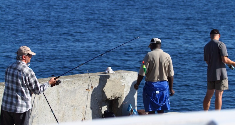 Bretagne Insel Molène: Angler