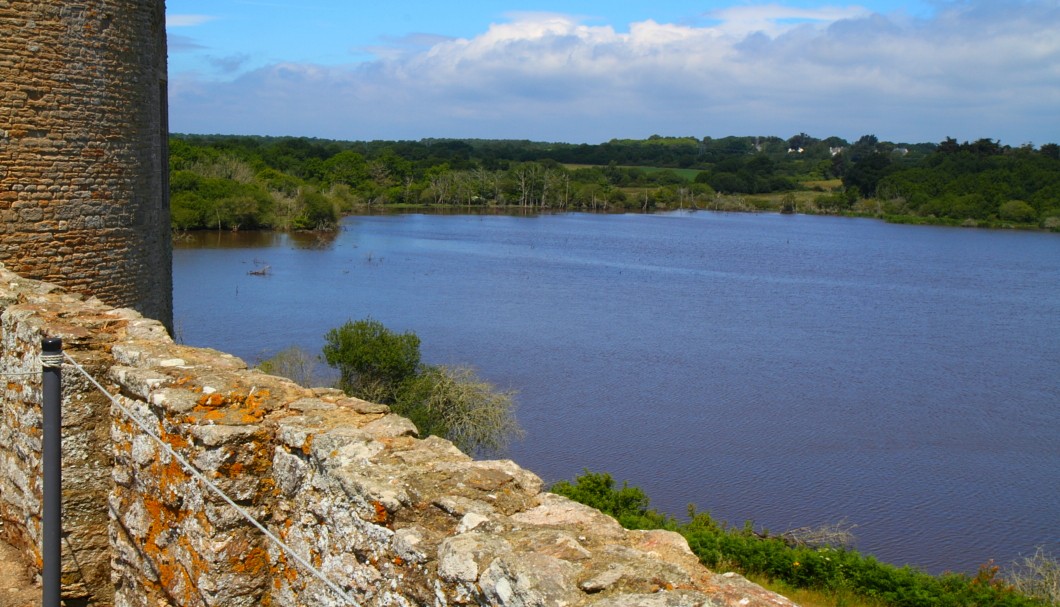 Bretagne Burg Château de Suscinio - Burgmauer