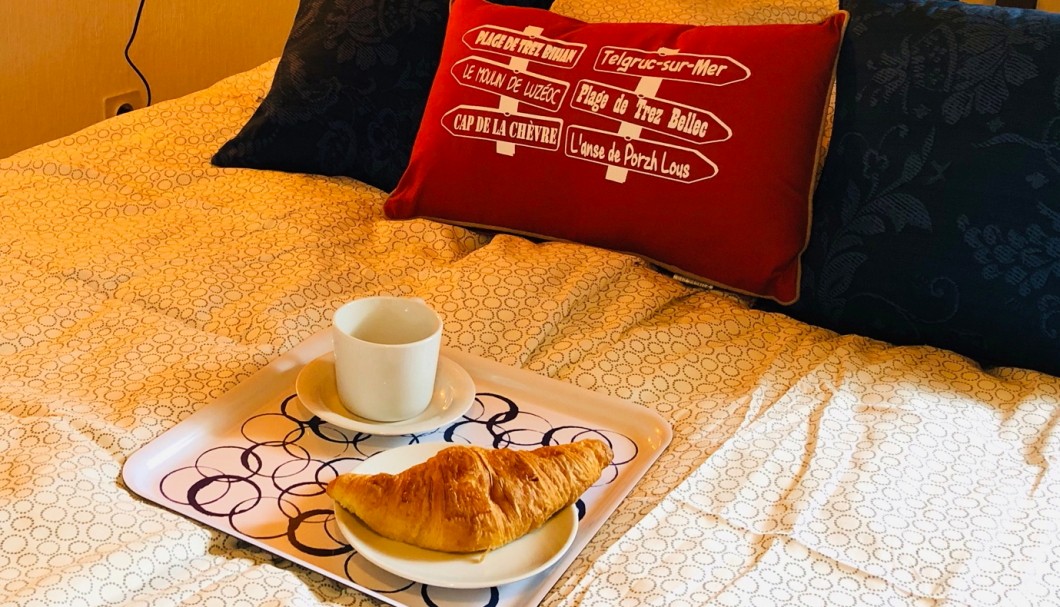 Ferienhaus Bretagne Au Bord de la Mer - Schlafzimmer "Le capitaine"