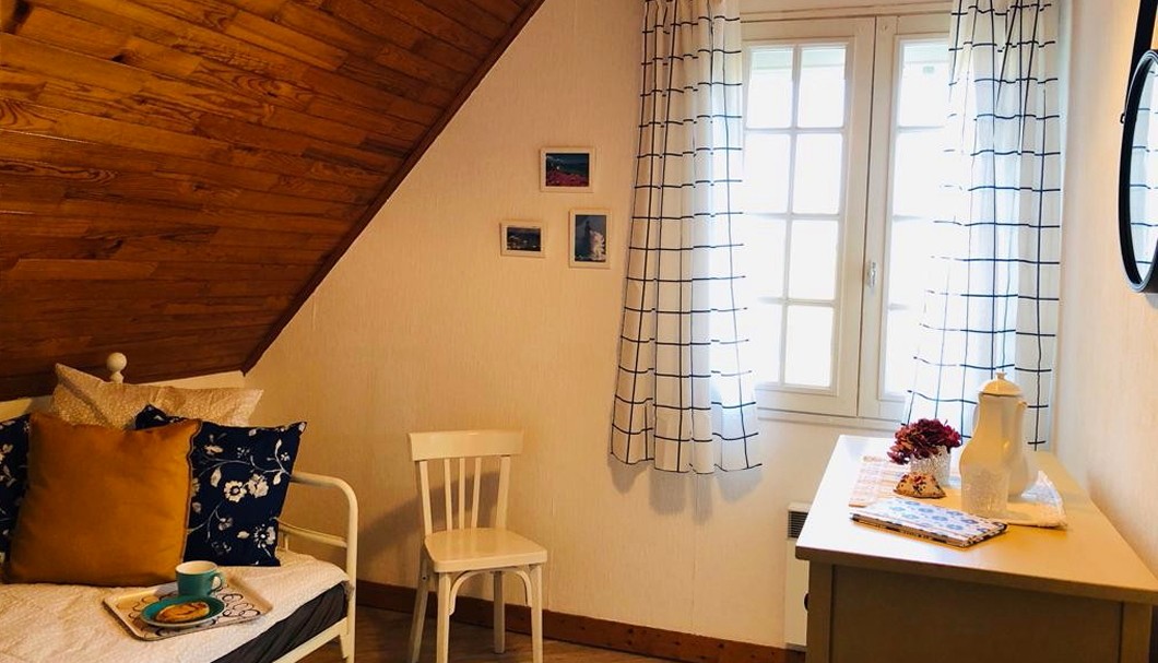 Ferienhaus Bretagne Au Bord de la Mer - Schlafzimmer "Au soleil"