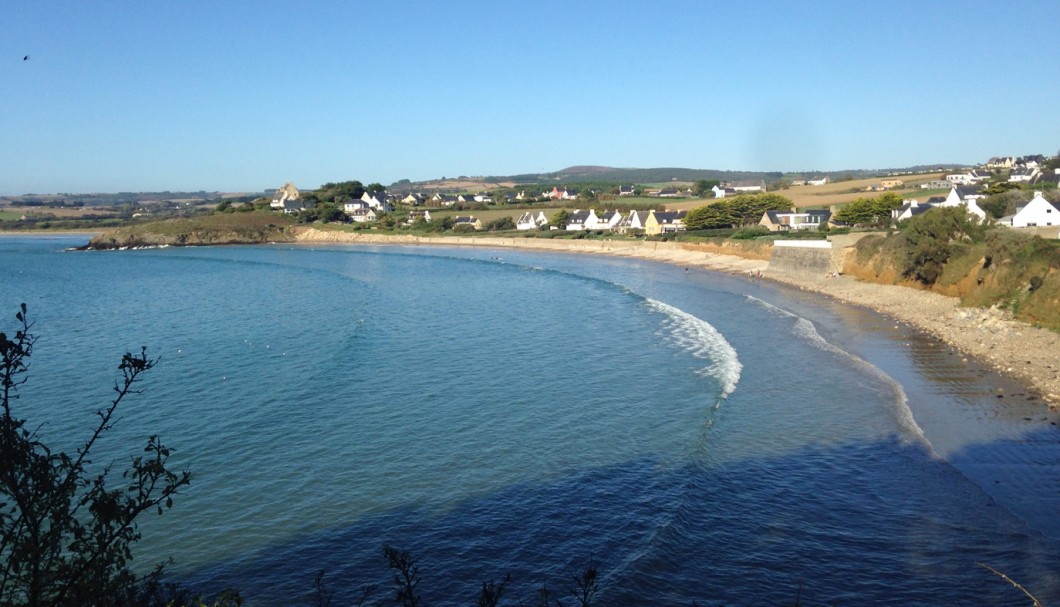 Ferienhaus Bretagne Kellereg - Am Küstenwanderweg, Strand Plage de Porz Ar Vag, Plomodiern