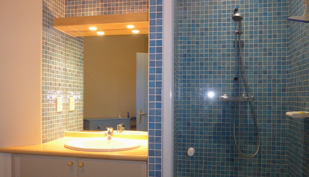 Ferienhaus Bretagne La Villa Arvorel in Tr&eacute;beurden - Bad unten