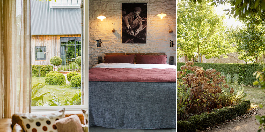 Ferienhaus Bretagne Isidore - Ein Schlafzimmer mit Doppelbett
