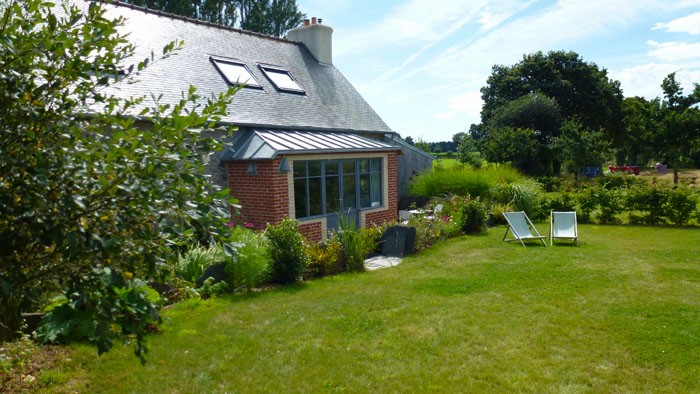 Ferienhaus Bretagne Anne - Blick aus dem Garten