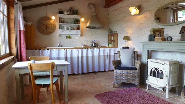 Ferienhaus Bretagne Florence - Küche und Wohnbereich