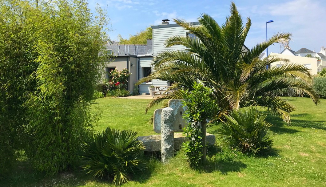 Ferienhaus Bretagne am Meer Le Diben - Garten