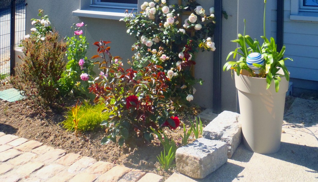 Ferienhaus Bretagne am Meer Le Diben - Garten