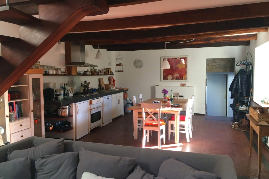 Ferienhaus Bretagne in St-Nic - Wohnküche