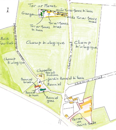 Lageplan Ferienhäuser Saint Sula