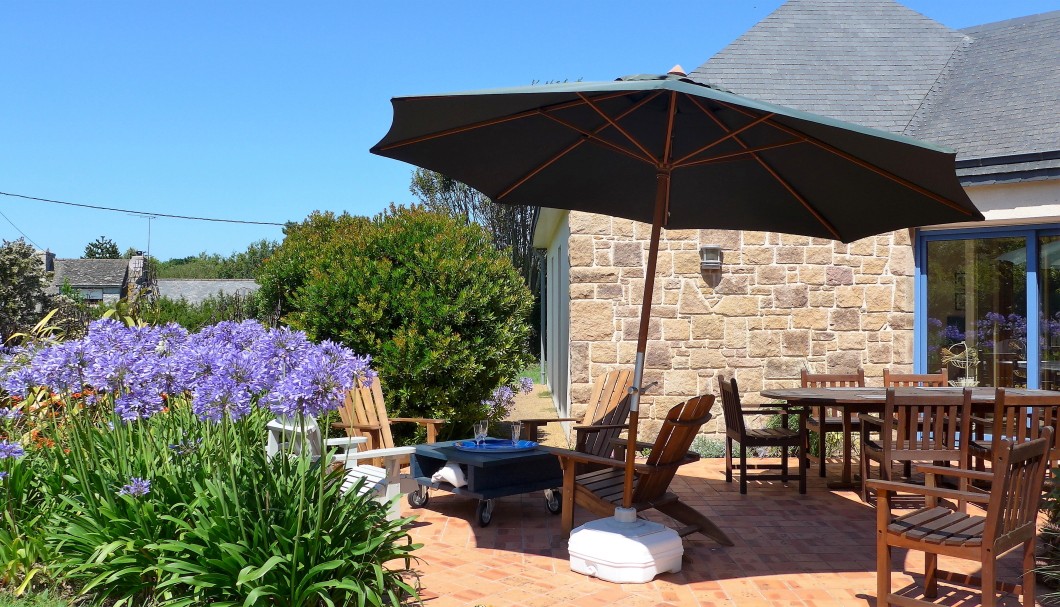 Ferienhaus Bretagne Villa Granit Rose in Trébeurden - Terrasse