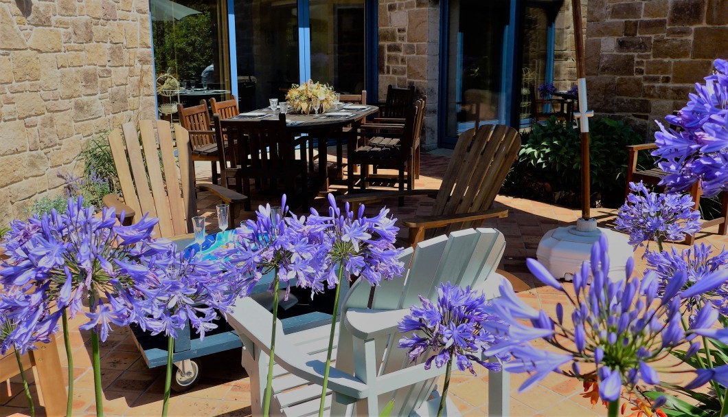 Ferienhaus Bretagne Villa Granit Rose in Trébeurden - Terrasse nah