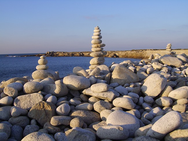 Die Insel Ile Grande an der Nordküste der Bretagne.