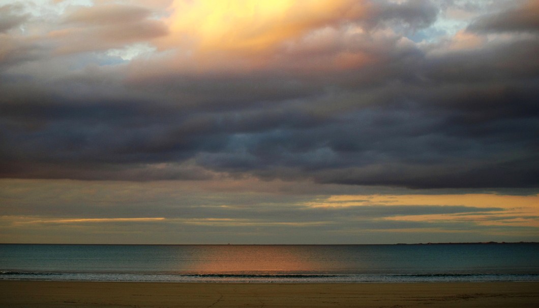 Ferienhaus Bretagne TyCoz - Abendstimmung am Meer