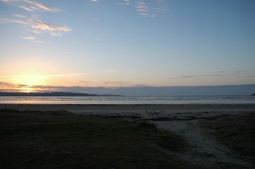 Ferienhaus Bretagne "Altes Steinhaus TyCoz": Abendstimmung am Meer.