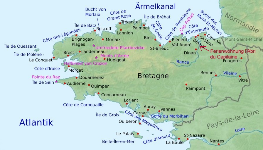 Ferienwohnung Bretagne l'Abri du Capitaine - Lage