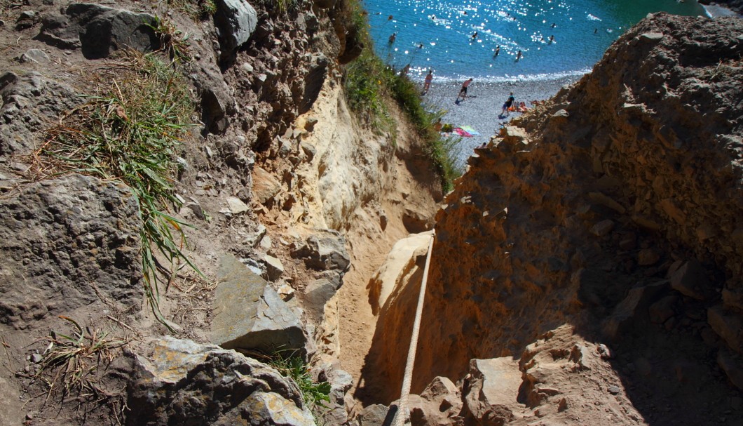 Die Île Vierge - Abgang zum Strand