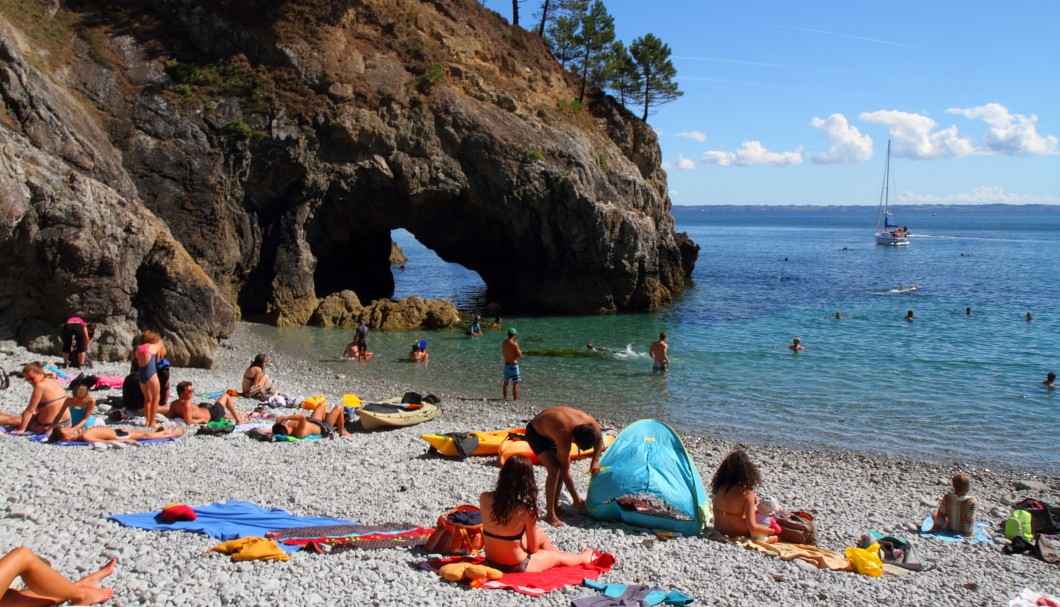 Die Île Vierge - am Strand