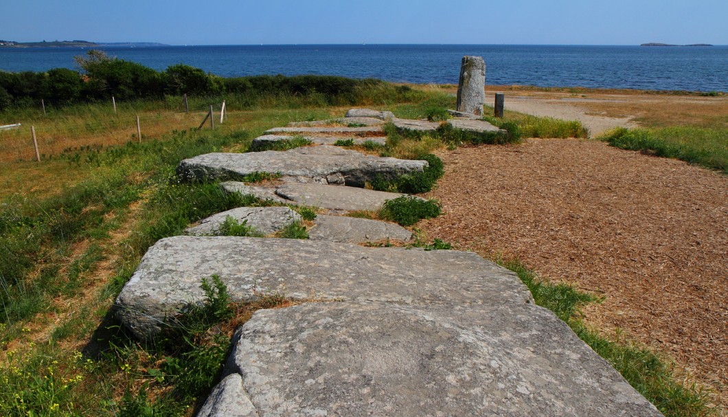 Locmariaquer Dolmen des Pierres-Plates - Meerblick