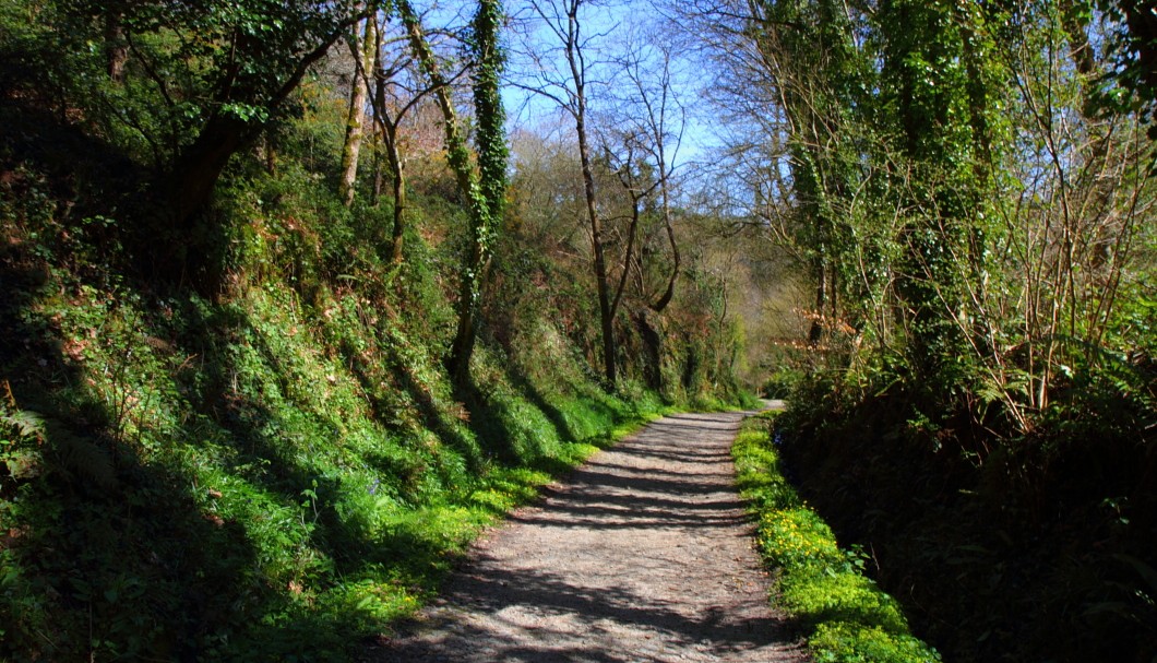 Bretagne Garten/Park Château de la Roche Jagu - Weg zum Trieux