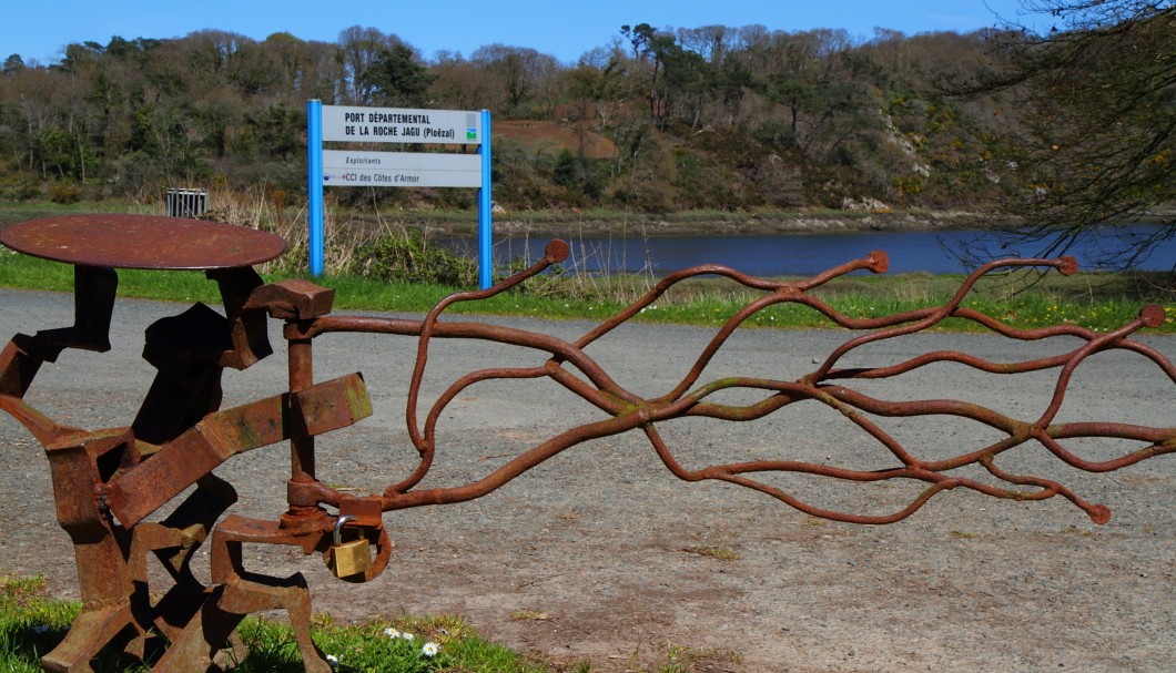 Bretagne Garten/Park Château de la Roche Jagu - Hafen