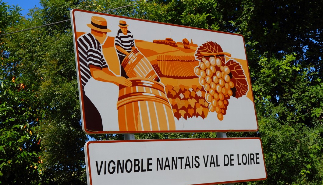 Die Weinberge von Nantes - Schild