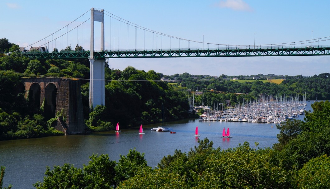 Bretagne Morbihan Vilaine Pont de La Roche-Bernard