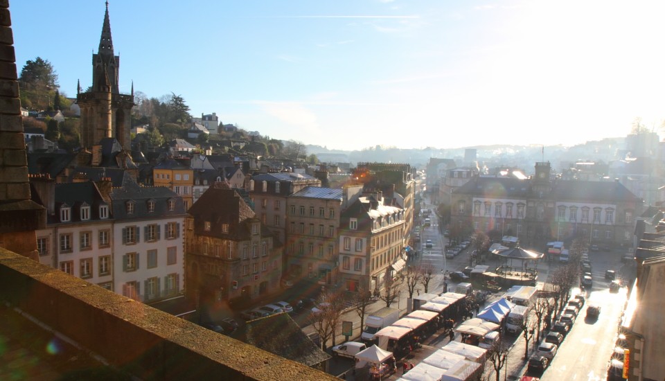 Morlaix in der Bretagne: Blick vom Viadukt