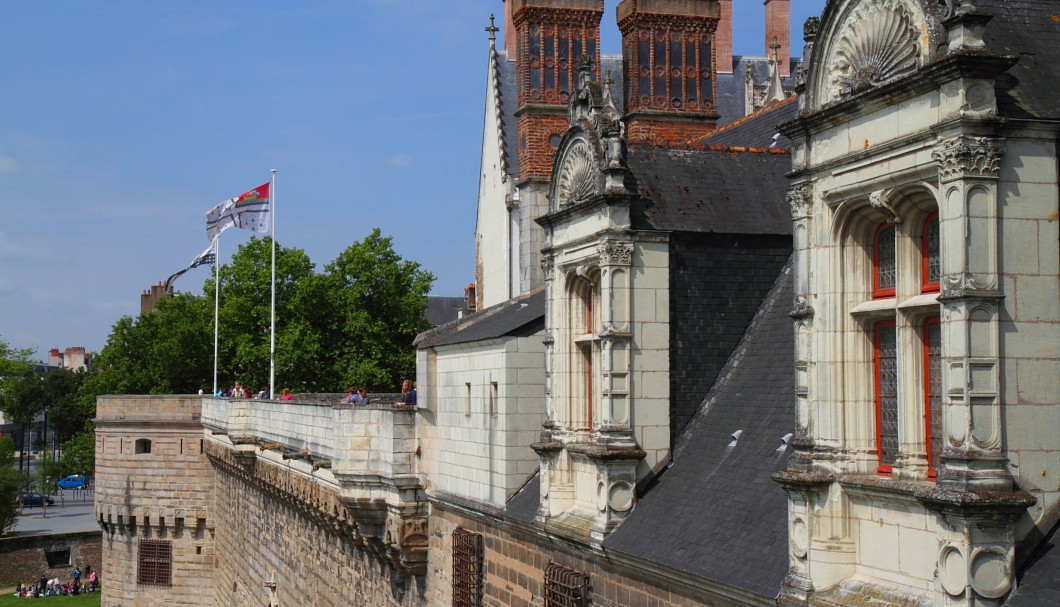 Nantes Schloss der Herzöge der Bretagne - Festungsmauer