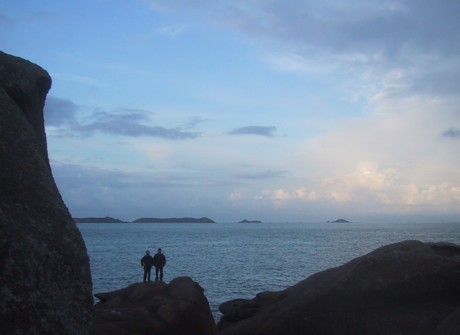 Bretagne-Küste im Herbst