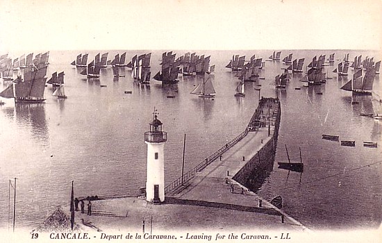 Bretagne-Austern: Die Abfahrt der Karawane von Cancale.