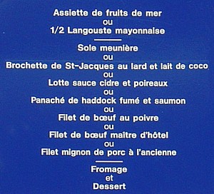 Restaurant-Bretagne - Speisekarte